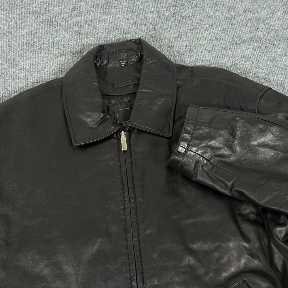 Excelled Leather Jacket Mens XL Quilted Lined Zip Pockets Classic Extra Large